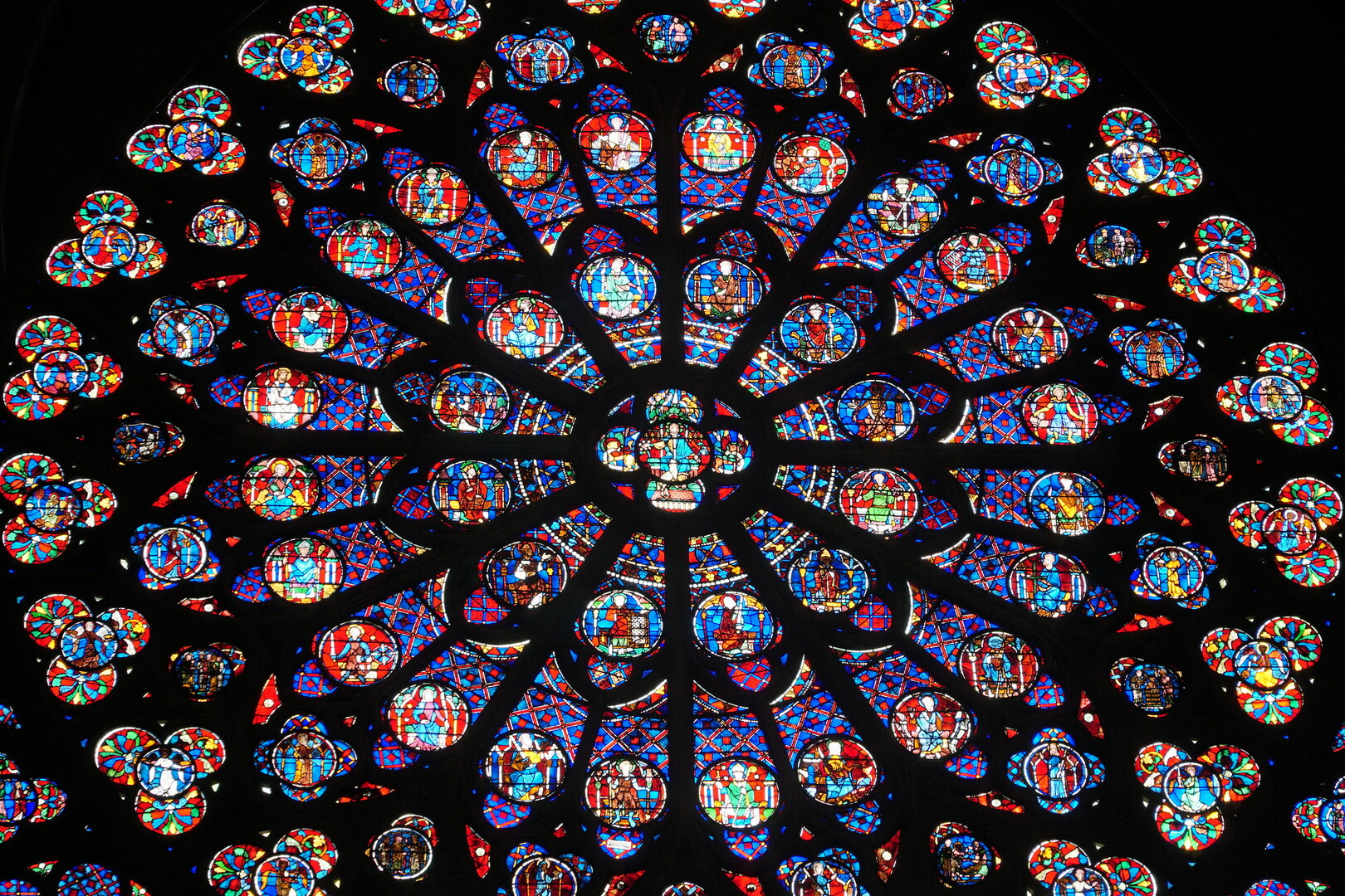 Notre-Dame South Rose Window in radiant color